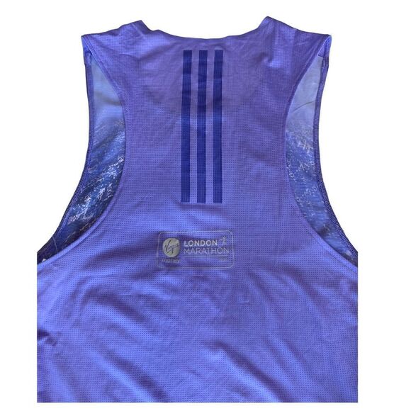 Adidas London Marathon 2015 Athletic Singlet Performance Tank Purple - Picture 4 of 13